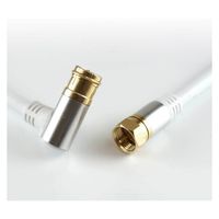 ホーリック アンテナケーブル 7m ホワイト アルミヘッド L字差込式/ネジ式コネクタ AC70-384WH 1本 65-1792-59（直送品）