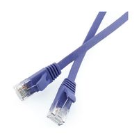 ホーリック LANケーブル UTP カテゴリー6A フラット 1m パープル LC10-505FB 1本 65-1793-28（直送品）