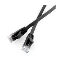 ホーリック LANケーブル UTP カテゴリー6A フラット 2m ブラック LC20-573FB 1本 65-1793-70（直送品）