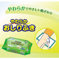 【おしりふき】【大人用/流せない/大判】エルモアいちばん おしりふき大判厚手 1パック（70枚入） カミ商事