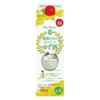 國盛 糖類ゼロのおいしいゆず酒 パック　1L 1セット（1本×6） 中埜酒造　リキュール