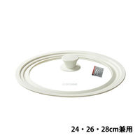 CAROTE（カローテ）ガラス蓋 24cm 26cm 28cm 兼用 アイボリー 1個