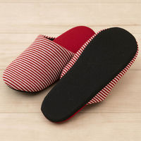 センコー SDS ピンボーダー スリッパ M:約22.5-24cm レッド SDS150399 1足（直送品）