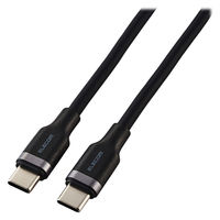 タイプCケーブル （USB-C to C） 15cm PD 100W シリコン 黒 MPA-CCECSS015BK エレコム 1個