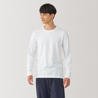 【メンズ】無印良品 紳士 あったか綿 厚手 クルーネック長袖Tシャツ 紳士M 白 良品計画