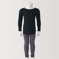 無印良品 ベビー あったか綿 クルーネック長袖Tシャツ ベビー90 黒 良品計画