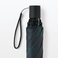 無印良品 晴雨兼用 2通りにたためる 折りたたみ傘 傘55cm ダークグリーンチェック 良品計画