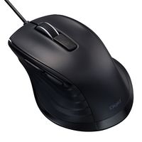 ナカバヤシ 有線静音 5ボタン BlueLEDマウス ブラック MUS-UKF227BK 1個