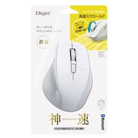 ナカバヤシ 高速スクロールBluetooth静音5ボタンBlueLEDマウス Nホワイト MUS-BKF165NW 1個