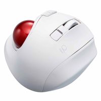ナカバヤシ 小型無線静音 5ボタン レーザー式 親指トラックボール ホワイト MUS-TRLF224W 1個
