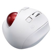 ナカバヤシ 小型Bluetooth静音 5ボタン レーザー式 親指トラックボール ホワイト MUS-TBLF225W 1個