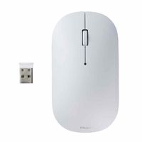 ナカバヤシ 無線静音 3ボタン BlueLEDマウス ホワイト MUS-RKT230W 1個