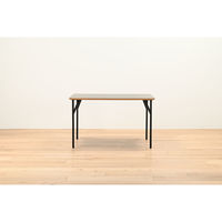 【軒先渡し】HIKARI ワークカフェダイニング ダイニングテーブル DLT-アリカ 120-Mテンバン GRY/スチールレッグBK 1台（直送品）