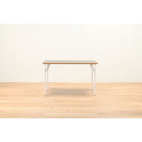 【軒先渡し】HIKARI ワークカフェダイニング ダイニングテーブル DLT-アリカ 120-Mテンバン GRY/スチールレッグWH 1台（直送品）