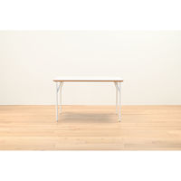 【軒先渡し】HIKARI ワークカフェダイニング ダイニングテーブル DLT-アリカ 120-Mテンバン WH/スチールレッグWH 1台（直送品）