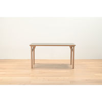 【軒先渡し】HIKARI ワークカフェダイニング ダイニングテーブル DLT-アリカ 140-Mテンバン GRY/ウッドレッグ 1台（直送品）