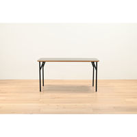 【軒先渡し】HIKARI ワークカフェダイニング ダイニングテーブル DLT-アリカ 140-Mテンバン GRY/スチールレッグBK 1台（直送品）