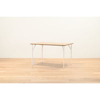 【軒先渡し】HIKARI ワークカフェダイニング ダイニングテーブル DLT-アリカ 120-WDテンバン/スチールレッグWH 1台（直送品）