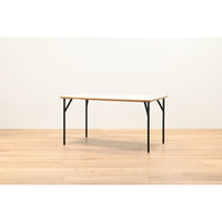 【軒先渡し】HIKARI ワークカフェダイニング ダイニングテーブル DLT-アリカ 140-Mテンバン WH/スチールレッグBK 1台（直送品）