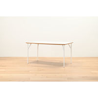 【軒先渡し】HIKARI ワークカフェダイニング ダイニングテーブル DLT-アリカ 140-Mテンバン WH/スチールレッグWH 1台（直送品）