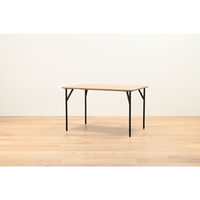 【軒先渡し】HIKARI ワークカフェダイニング ダイニングテーブル DLT-アリカ 140-WDテンバン/スチールレッグBK 1台（直送品）