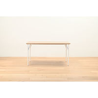 【軒先渡し】HIKARI ワークカフェダイニング ダイニングテーブル DLT-アリカ 140-WDテンバン/スチールレッグWH 1台（直送品）