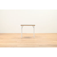 【軒先渡し】HIKARI ワークカフェダイニング ダイニングテーブル DLT-アリカ EX.-Mテンバン GRY/スチールレッグWH 1台（直送品）