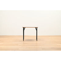 【軒先渡し】HIKARI ワークカフェダイニング ダイニングテーブル DLT-アリカ EX.-Mテンバン WH/スチールレッグBK 1台（直送品）