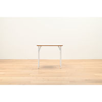 【軒先渡し】HIKARI ワークカフェダイニング ダイニングテーブル DLT-アリカ EX.-Mテンバン WH/スチールレッグWH 1台（直送品）