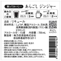 梅乃宿酒造 あらごしジンジャー 720ml 1本 リキュール　果実酒