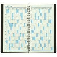 マルマン 【2025年版】縦型 週間ダイアリー(見開き片面1週間) 月曜始まり ブラック 582-25 1冊（直送品）