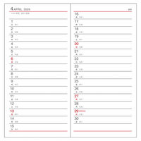 ダイゴー 【2025年版】ハンディピック ラージ 月間ホリゾンタル グレー E1084 1セット(1冊×3)（直送品）