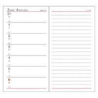 ダイゴー 【2025年版】ハンディピック スモール 1週間+横罫 ブルー E1082 1セット(1冊×3)（直送品）