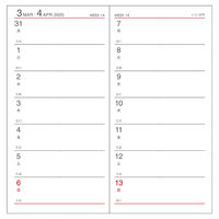 ダイゴー 【2025年版】ハンディピック ラージ2週間見開き ブルー E1089 1セット(1冊×3)（直送品）