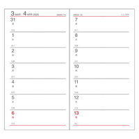 ダイゴー 【2025年版】ハンディピック スモール 2週間見開き ブルー E1088 1セット(1冊×3)（直送品）