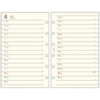 ダイゴー 【2025年版】システム手帳リフィル ミニ 6穴 月間ホリゾンタル E1351 1セット(1冊×3)（直送品）