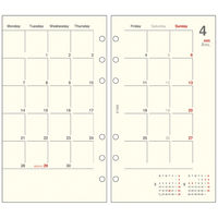 ダイゴー 【2025年版】システム手帳リフィル バイブル 6穴 月間ブロック E1355 1セット(1冊×2)（直送品）