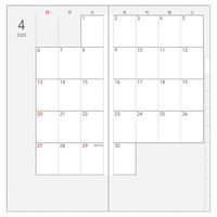 ダイゴー 【2025年版】ハンディピック ラージ 土橋式 フレームマンスリー グリーン E8237 1セット(1冊×3)（直送品）