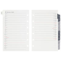 マルマン 【2025年版】リフィル ミニ データプラン 6穴 月間ダイアリー(見開き1ヶ月) LS472-25 1セット(1冊×2)（直送品）