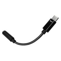 エアージェイ ステレオミニ to Type-C変換アダプターケーブル[ハイスペックモデル] HAC-HA3 BK 1個