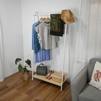 フクダクラフト 棚付A型ハンガー AH-1686 WH O 1台（直送品）