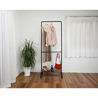 フクダクラフト キャスター付き2段ハンガー HS-C170 VBR 1台（直送品）