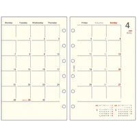 ダイゴー 【2025年版】システム手帳リフィル ミニ 6穴 月間ブロック E1350 1セット(1冊×3)（直送品）