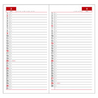 ダイゴー 【2025年版】アポイント デスクサイズ スリム 1週間+横罫 ブラック E1034 1冊（直送品）