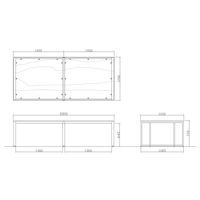 【軒先渡し】ニシキ工業 ビッグテーブル 幅2800×奥行1200×高さ720mm ホワイトグレイン ABX-2812-WG 1台（直送品）