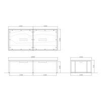【軒先渡し】ニシキ工業 ビッグテーブル 幅2800×奥行1200×高さ720mm ライトオーク ABX-2812W-LO 1台（直送品）