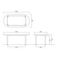 【軒先渡し】ニシキ工業 ミーティングテーブル 幅1800×奥行900×高さ700mm メープル ABZ-1890R-MP 1台（直送品）