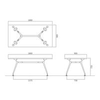 【軒先渡し】ニシキ工業 ミーティングテーブル 幅1800×奥行900×高さ720mm ライトオーク ACAD-B1890K-LO 1台（直送品）