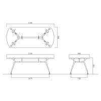 【軒先渡し】ニシキ工業 ミーティングテーブル 幅2100×奥行900×高さ720mm マットグレイ ACAD-B2190B-MG 1台（直送品）