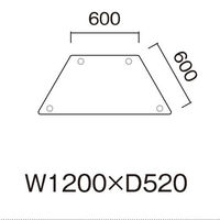 【軒先渡し】ニシキ工業 教育施設テーブル 幅1200×奥行520×高さ580mm メープル AER-1252DL-MP 1台（直送品）